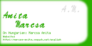 anita marcsa business card